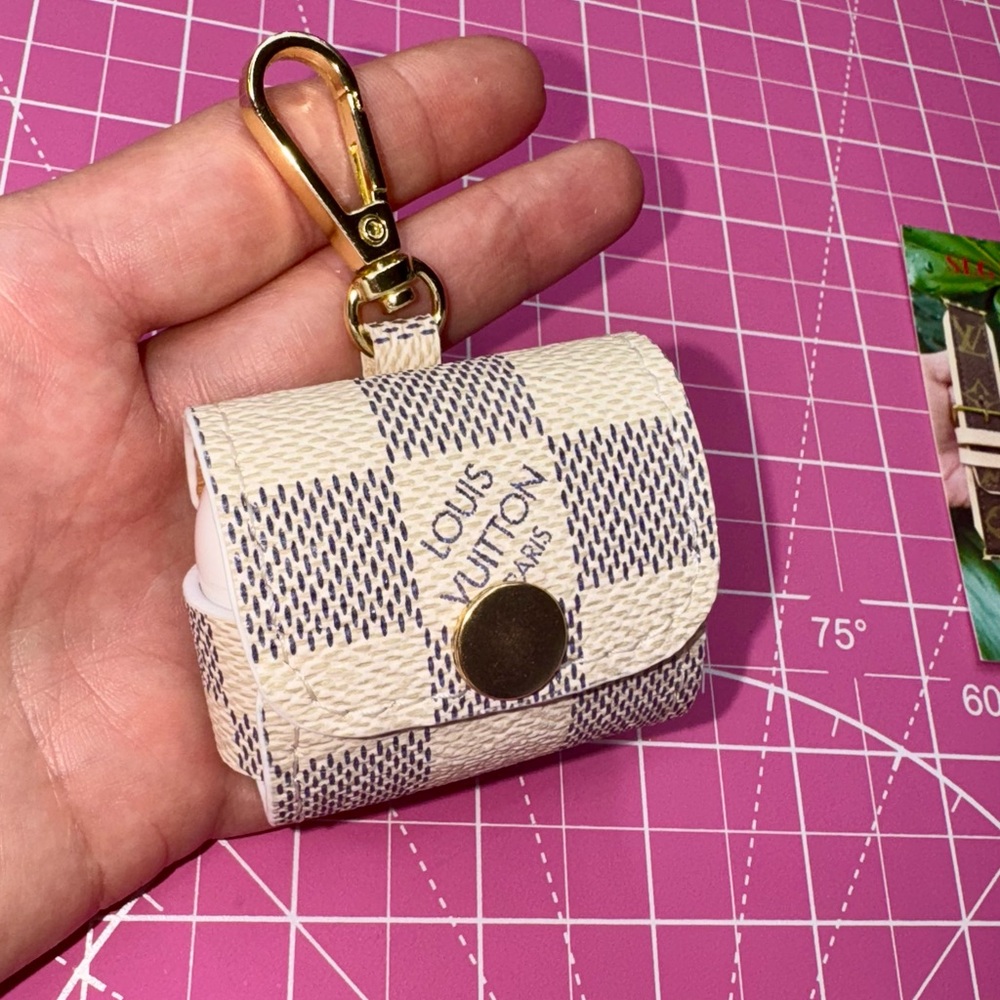 💖 Upcycled LV Damier Azure AirPod case Pro; Pro 2; 3rd Gen; 2nd Gen; - Picture 8 of 16
